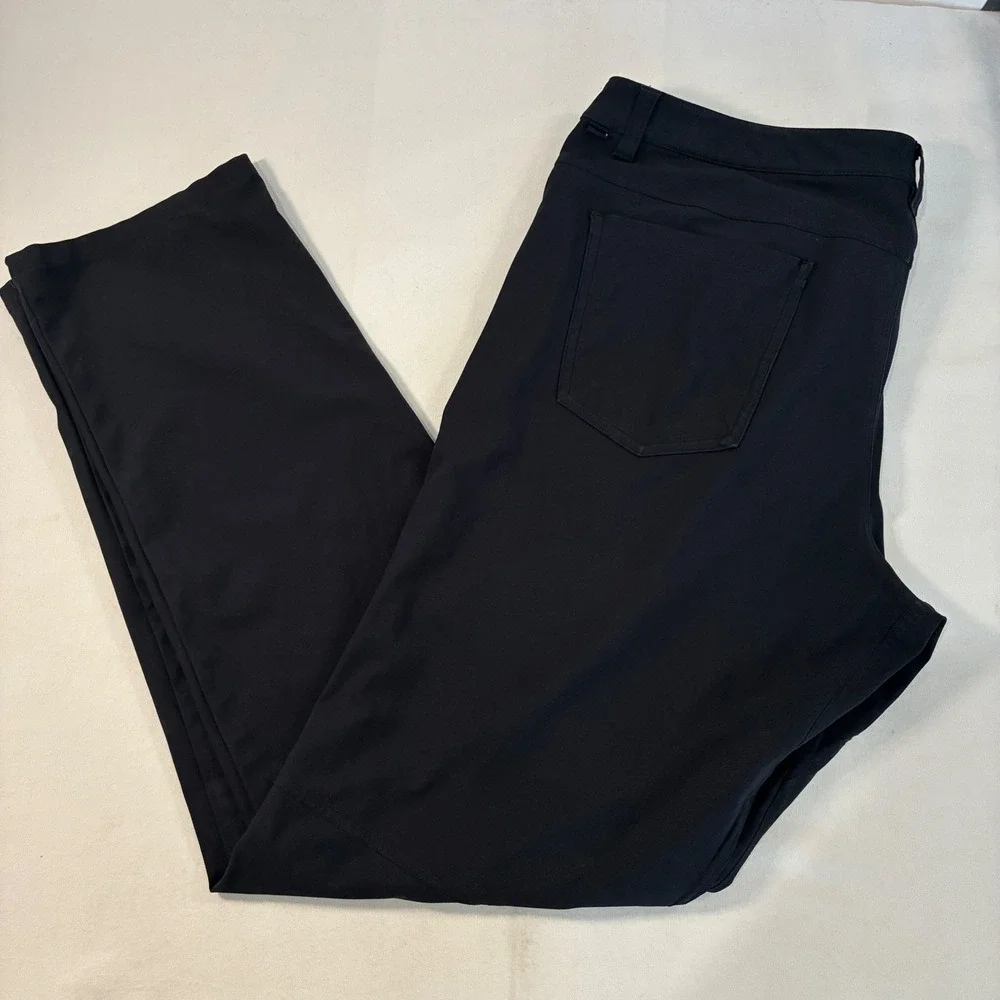 Lululemon Commission Pant Mens 36 Black Slim Fit Tech Chino Trousers